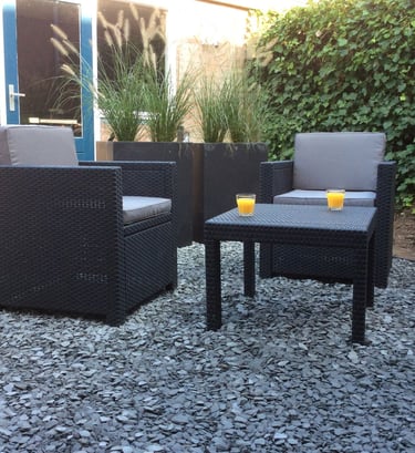 Canadian Slate zwart 15 - 30 aangelegd