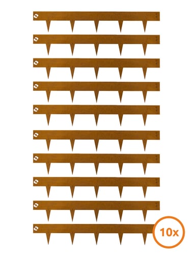 Multi-Edge METAL Afboording Corten staal 100x17,5cm, set 10 stuks