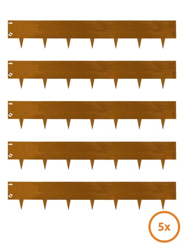 Multi-Edge METAL Afboording Corten staal 150x27,5cm, set 5 stuks