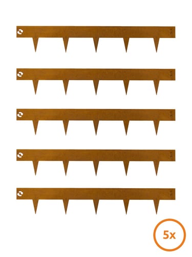 Multi-Edge METAL Afboording Corten staal 100x17,5cm, set 5 stuks
