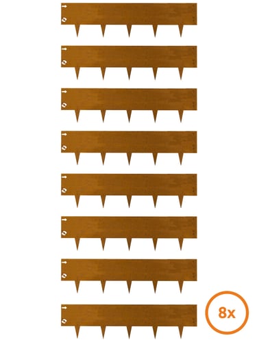 Multi-Edge METAL Afboording Corten staal 100x27,5cm, set 8 stuks