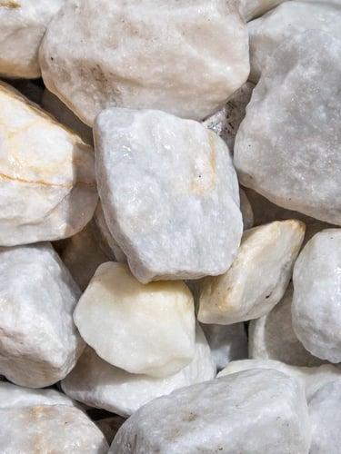 Crystal white breuksteen 40 - 80mm (4 - 8cm) (nat)