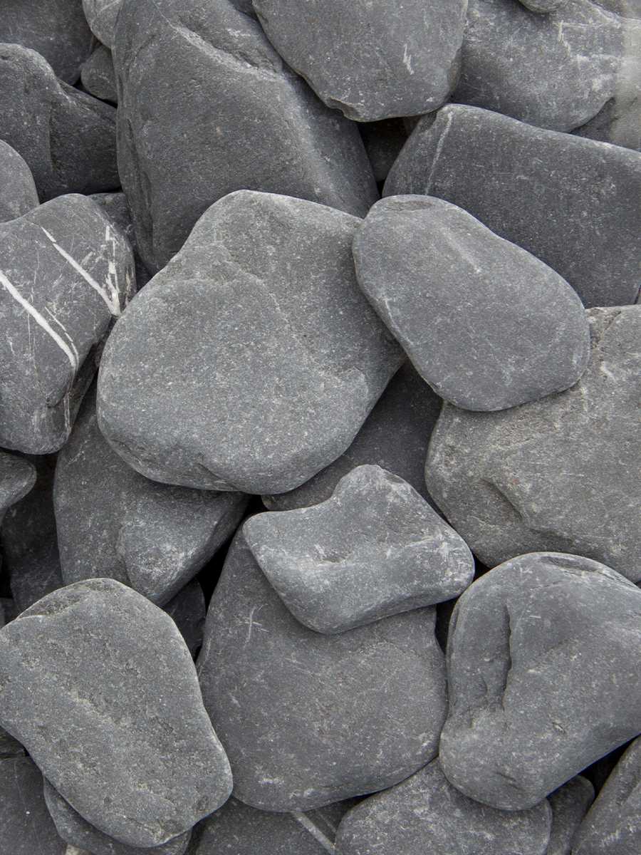 Flat Pebbles zwart 30 - 60mm