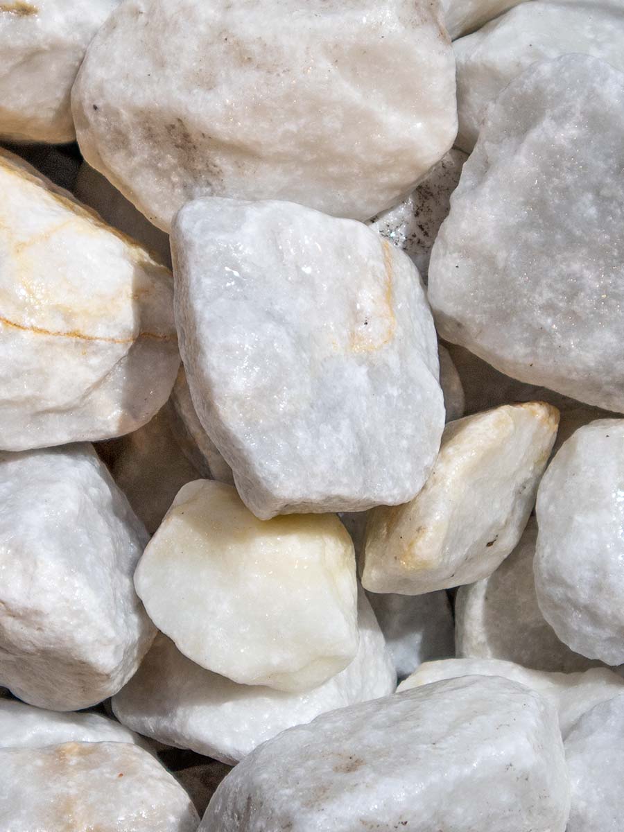 Crystal white breuksteen 40 - 80mm (4 - 8cm) (nat)