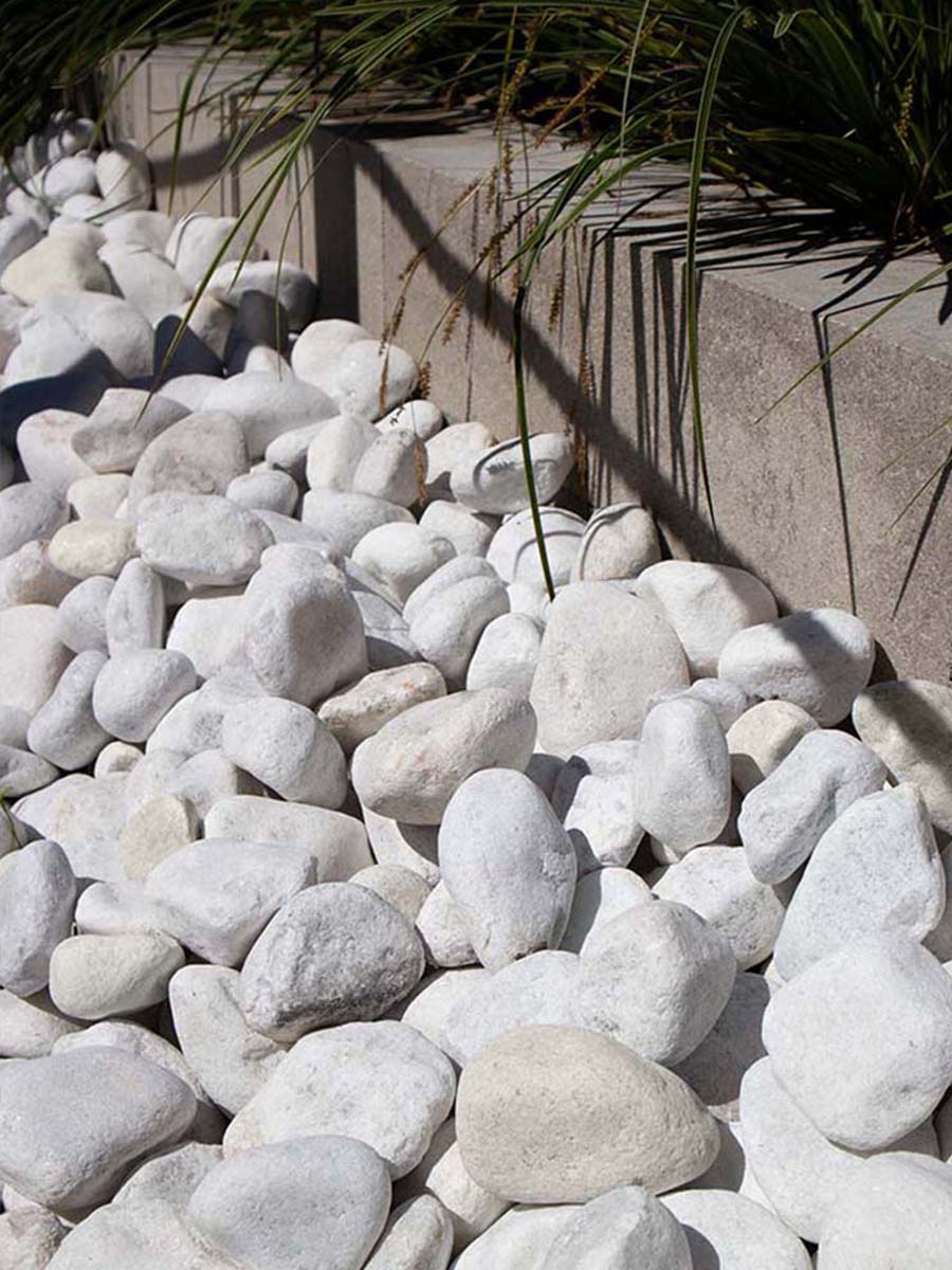 Crystal white keien 40 - 80mm (4 - 8cm) aangelegd