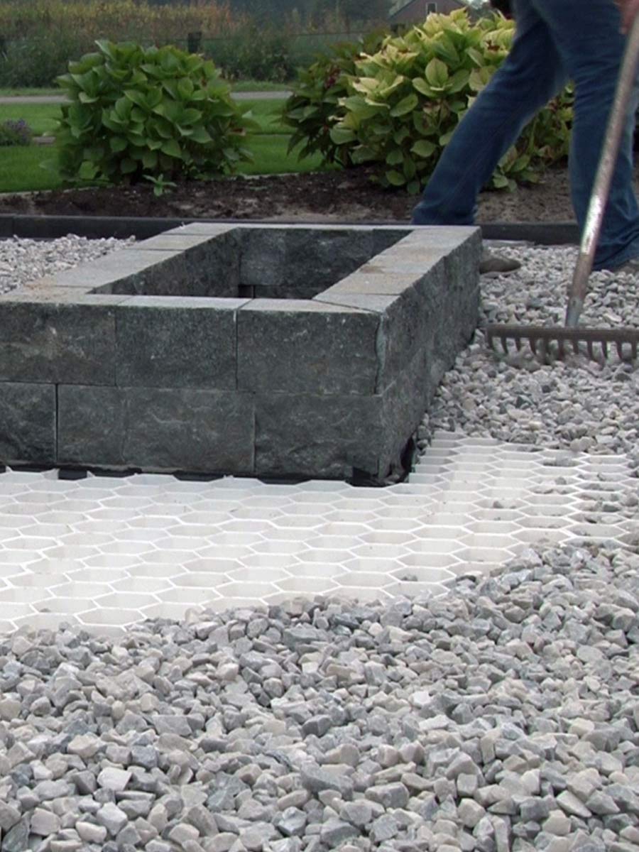 Easygravel 3XL grindstabilisatie wit aangelegd 