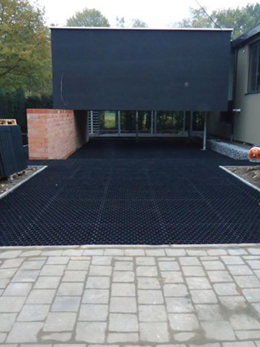 EasyGravel 3XL grindstabilisatie zwart aangelegd
