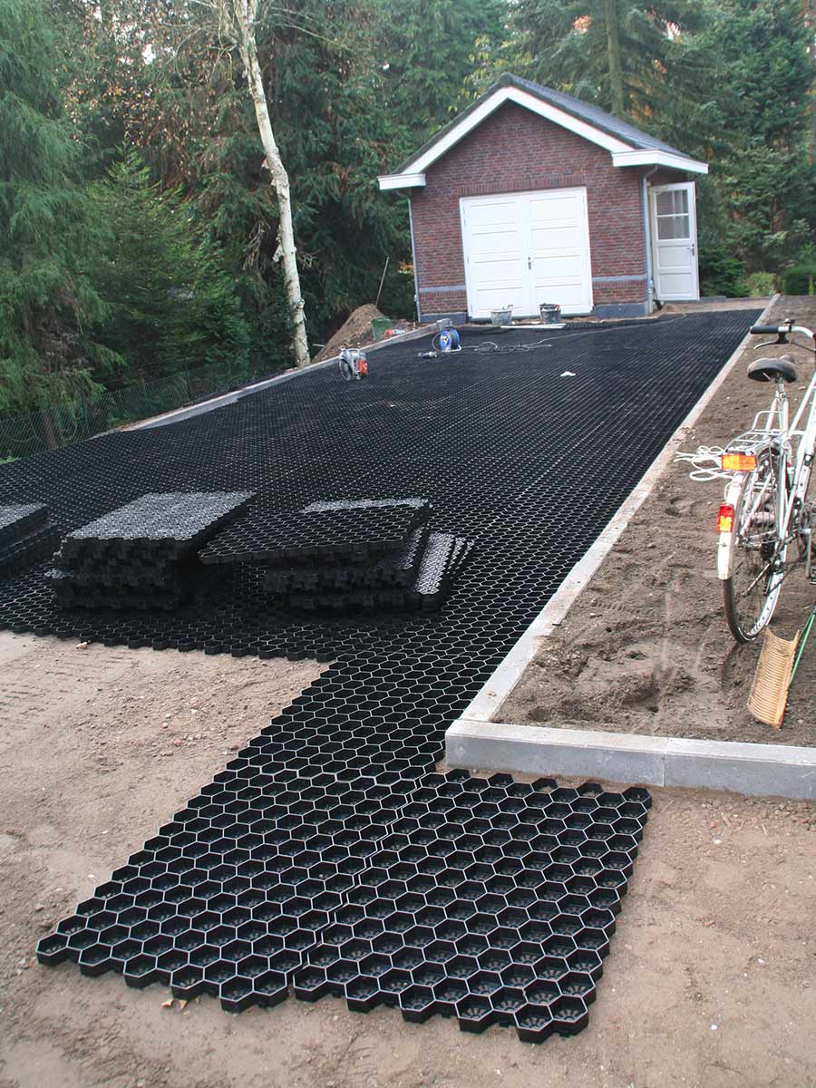 EasyGravel 3XL grindstabilisatie zwart aangelegd