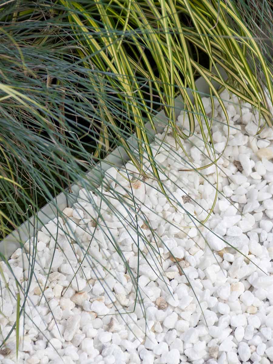 Crystal White split aangelegde siertuin 9 - 12mm