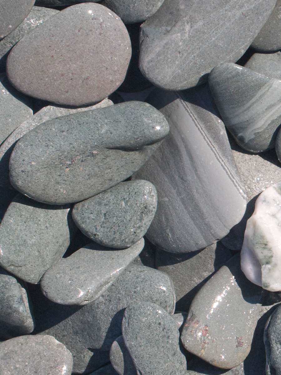 Flat Pebbles groen 30 - 60mm nat
