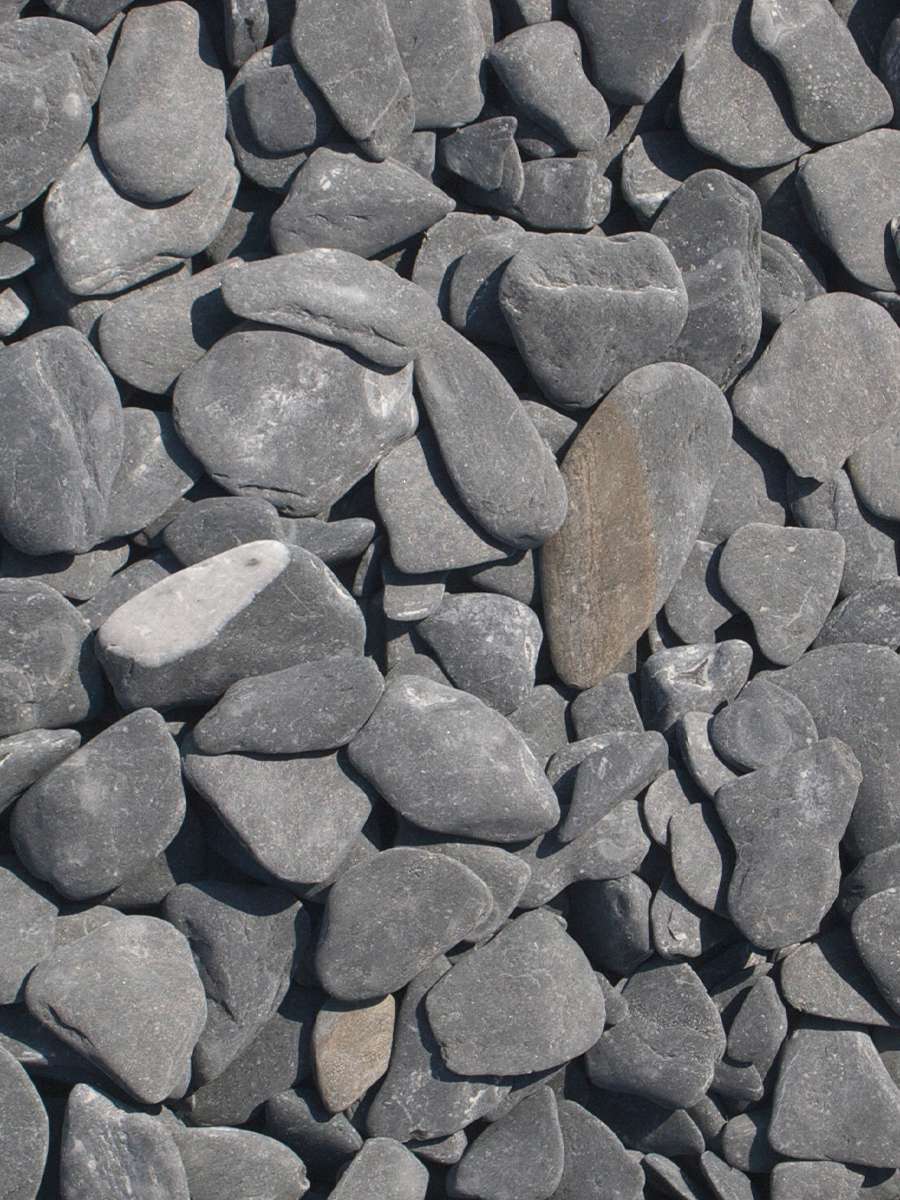 Flat pebbles zwart 15 - 30mm