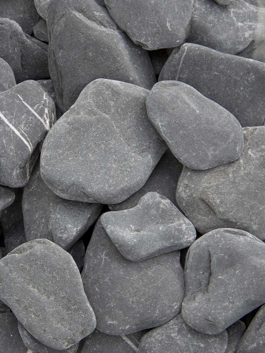 Flat pebbles zwart 30 - 60mm
