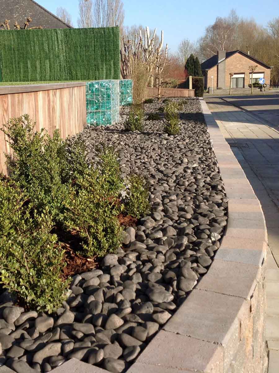Nero ebano rond keien 40 - 60mm (aangelegde siertuin)
