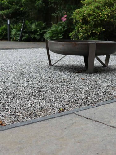 Dolomiet silver-grey aangelegd