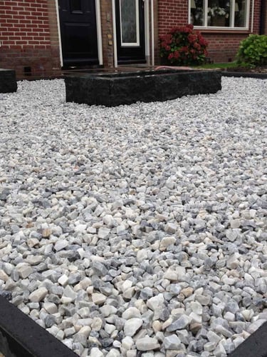 Easygravel 3XL grindstabilisatie wit gevuld met Icy blue split