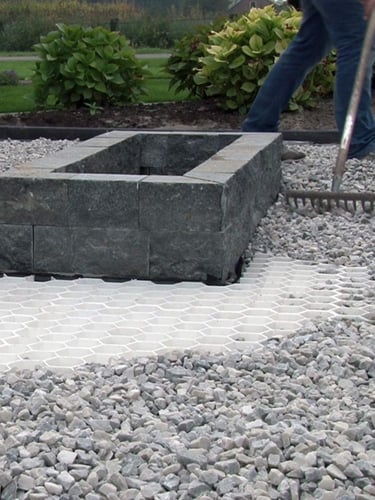 Easygravel 3XL grindstabilisatie wit aangelegd 