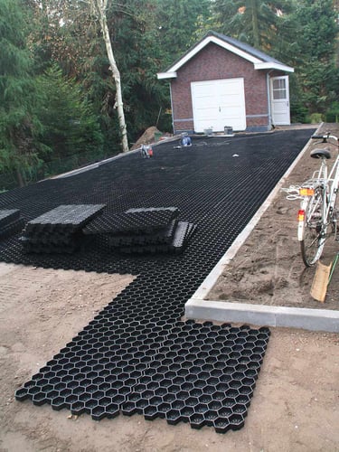 Easygravel 3XL grindstabilisatie zwart aangelegd