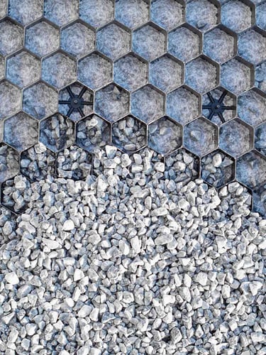 Vier pallets grindplaten EuroGravel PLUS zwart (170,2m2)