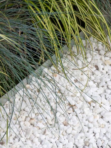 Crystal White split aangelegde siertuin 9 - 12mm