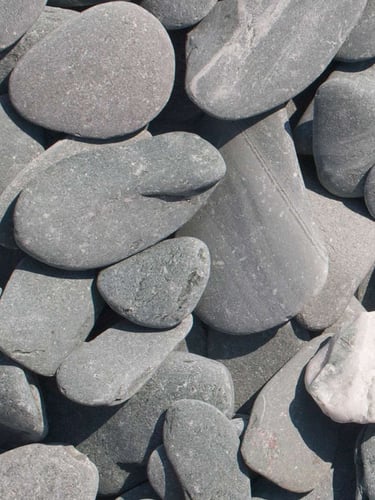 Flat Pebbles groen 30 - 60mm