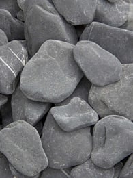 Flat Pebbles zwart 30 - 60mm