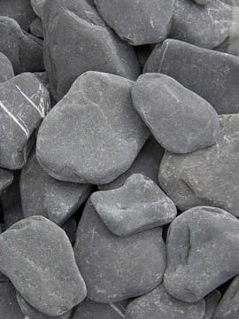 Flat Pebbles zwart 30 - 60mm