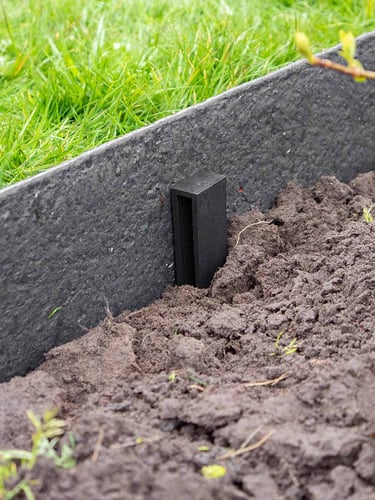Multi-Edge ECO paaltjes zwart bevestiging via achterzijde, onzichtbaar aan voorzijde