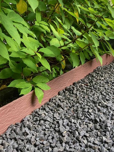 Multi-Edge ECO afboording recht bruin - corten aangelegd