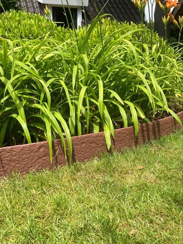 Multi-Edge ECO borderrol 20m lengte, 20cm hoogte, kleur bruin - corten aangelegd