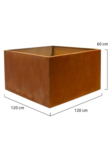 Multi-Edge FLORA High Plantenbak Corten staal 120x120x60cm