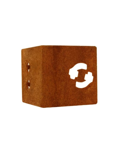 Multi-Edge METAL Hoekstuk Corten staal 7,5x7,5x7,5cm (voor Multi-Edge Metal 17,5cm)