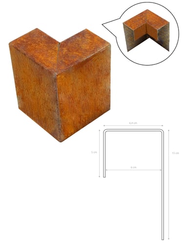 Multi-Edge PROFILE Corten staal u-profiel hoekstukken voor opsluitbanden