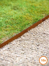 Multi-Edge METAL Afboording Corten staal, per set