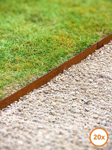 Multi-Edge METAL Afboording Corten staal 100x17,5cm, set 20 stuks