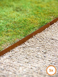 Multi-Edge METAL Afboording Corten staal, per set