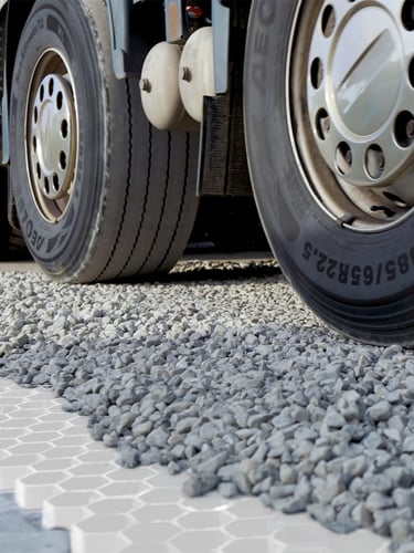 Easygravel 3XL grindstabilisatie wit aangelegd