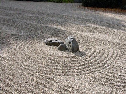 Meditatievlak Zen-tuin